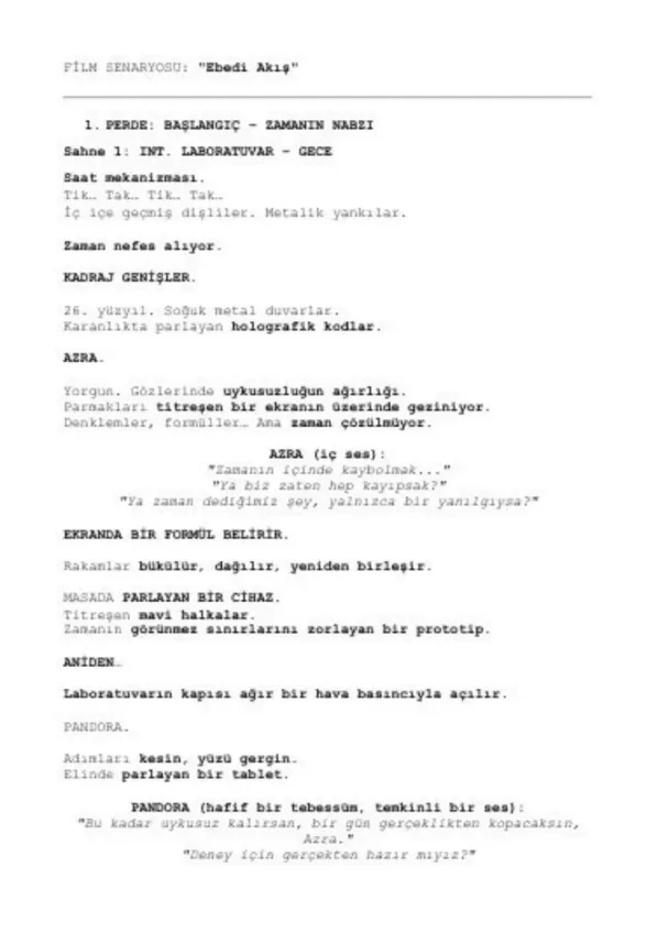 Ebedi Akış first page