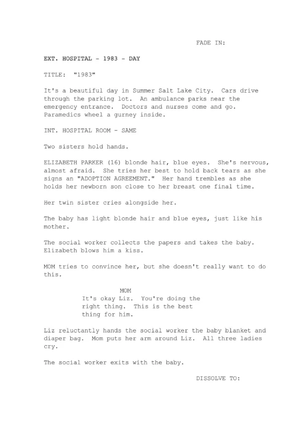 TRACY'S DREAM first page