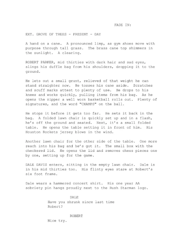 THE CHESS GAME first page