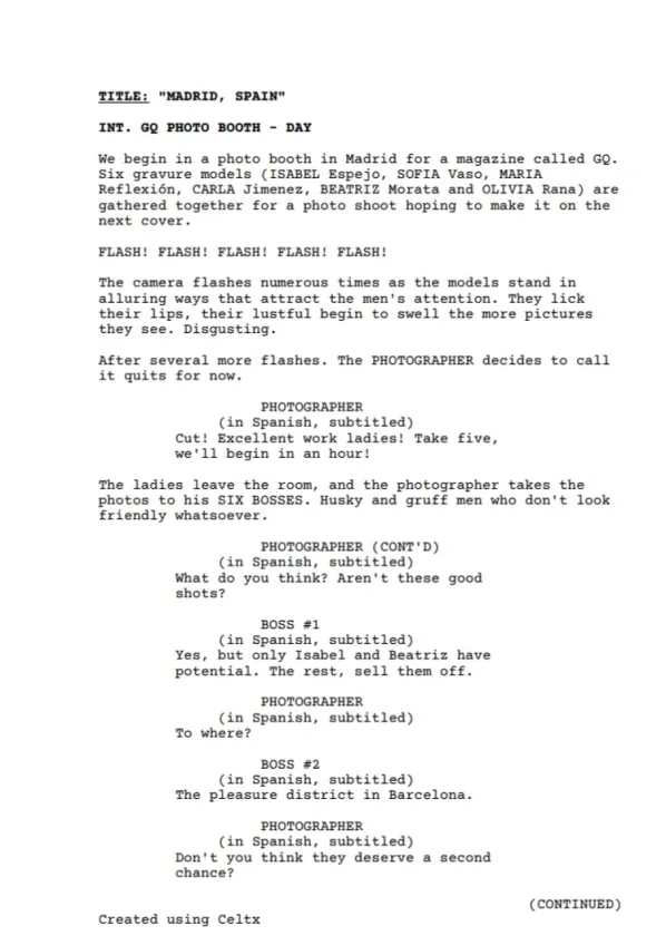 Mariposa! first page