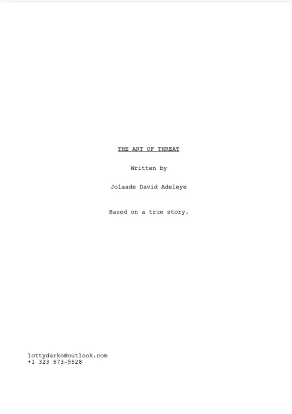 The Art of Threat first page