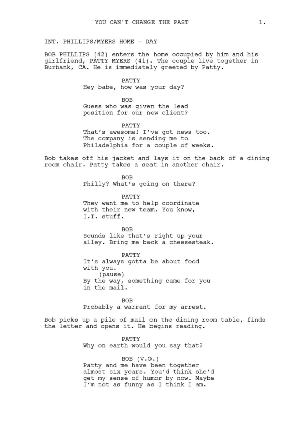 You Can't Change The Past first page