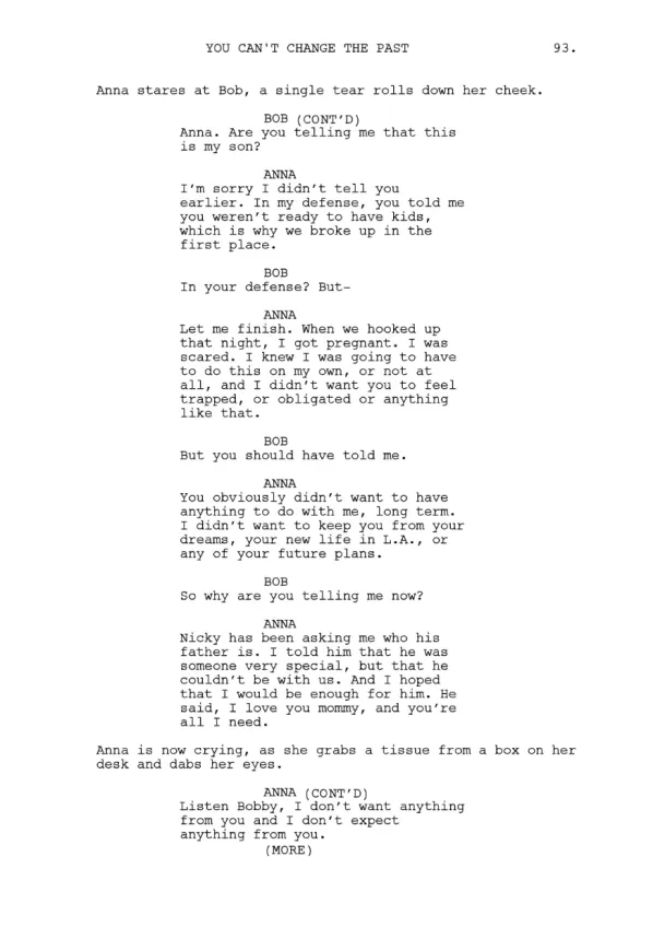 You Can't Change The Past sample page