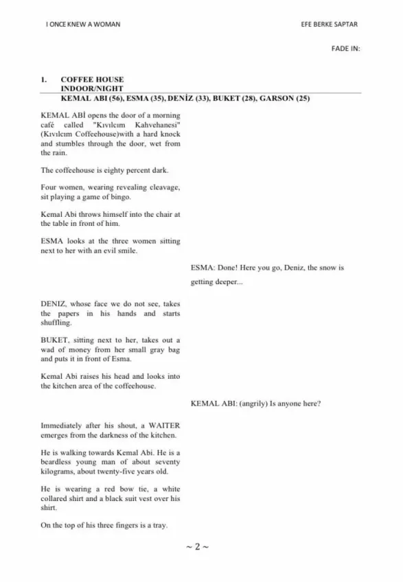 ONCE I KNEW A WOMEN first page