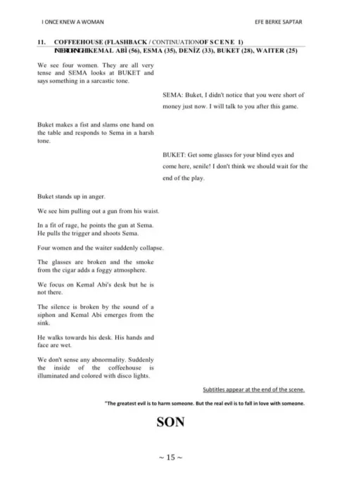ONCE I KNEW A WOMEN sample page thumbnail